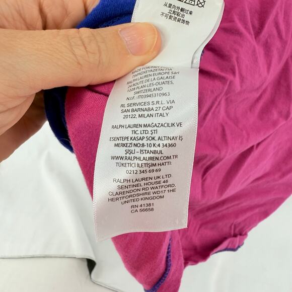 Polo Ralph Lauren Mens Small Custom Slim Fit Colorblock Graphic T-Shirt Preppy - Picture 6 of 7